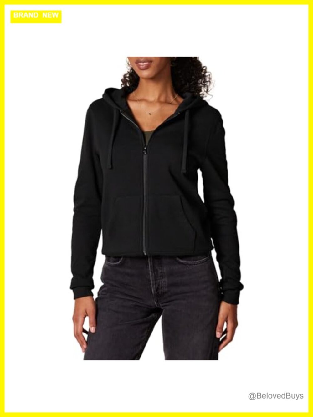 Women's Midweight Fleece Full-Zip Hoodie with Drawstring